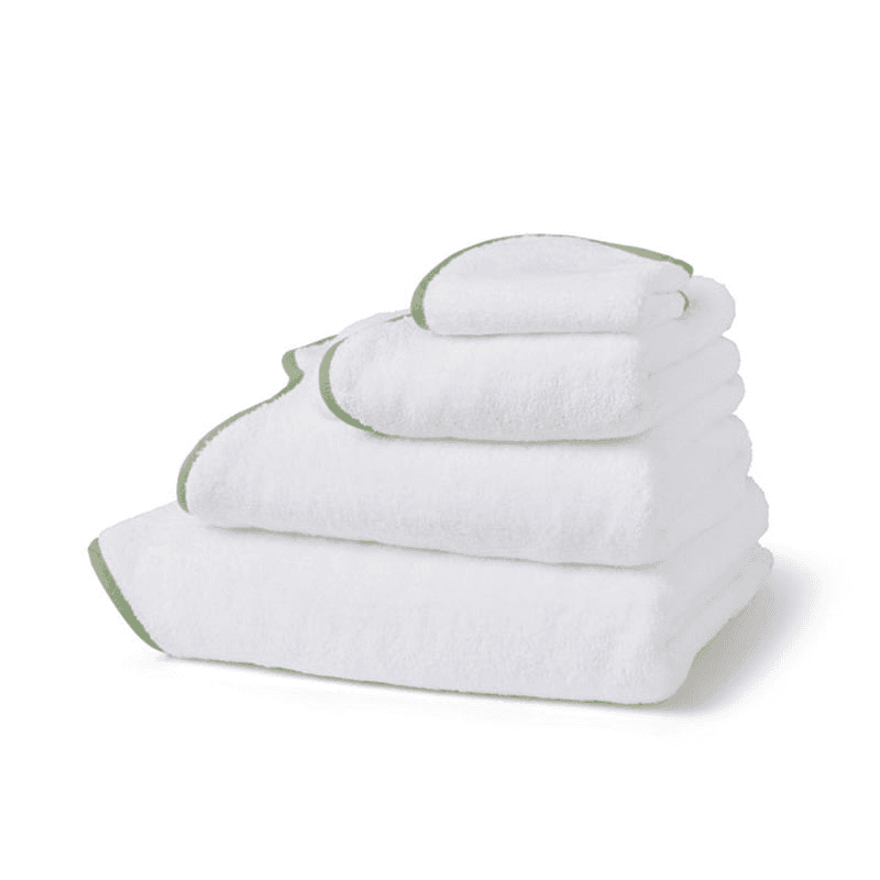 Amelia Scalloped Hand Towel, Asparagus