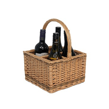 Image showing the Buff & Unpeeled Willow 4 Bottle Carrier product.