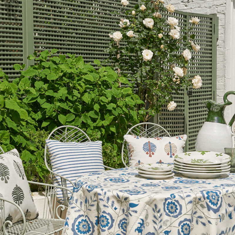 Simla Tablecloth, 170 x 250cm, Blue and Green