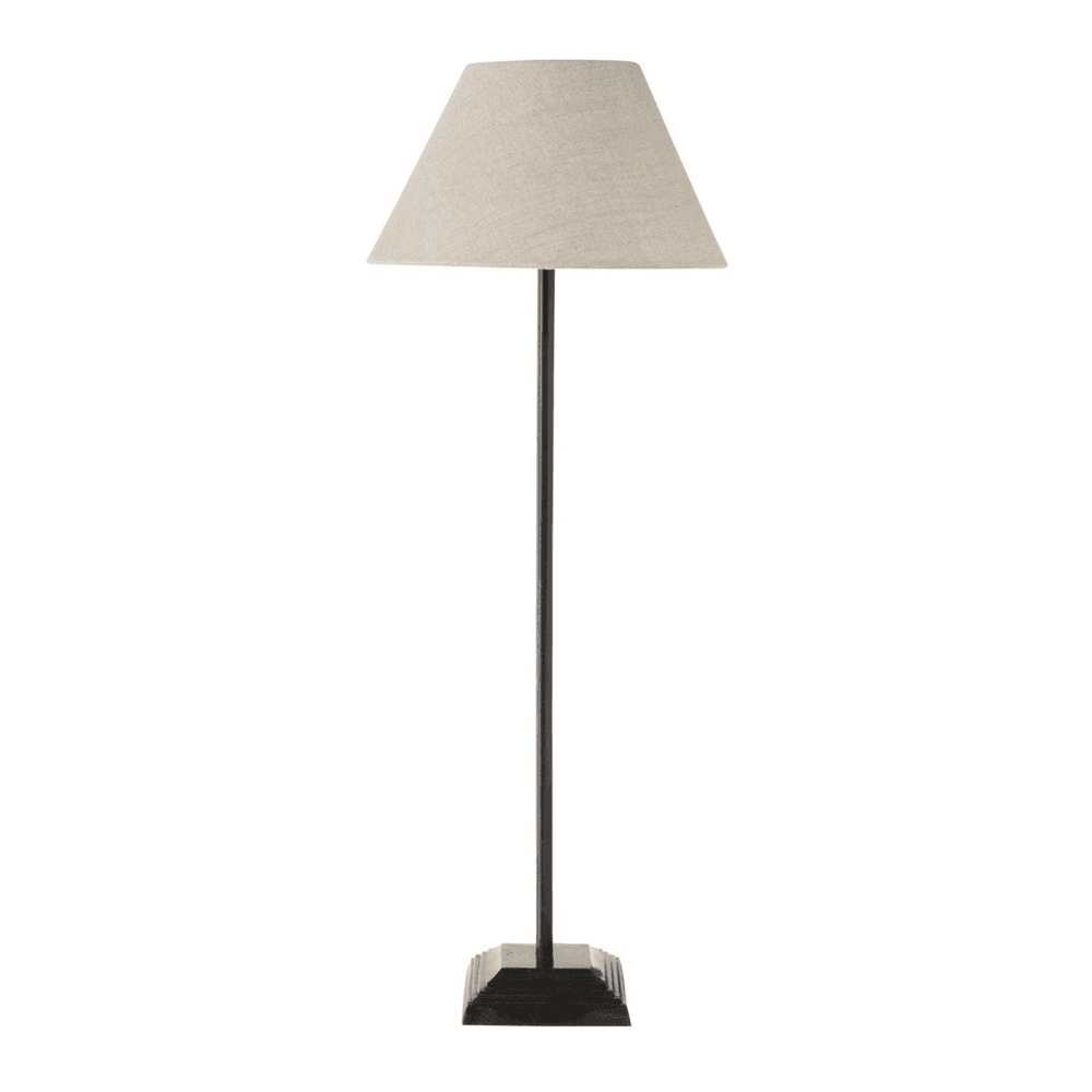 Egret Table lamp - base only, L12 x W12 x H56cm, distressed metal frame
