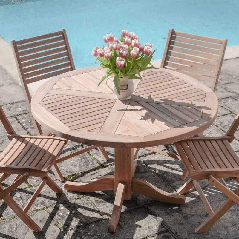 Daisy Round Table, D120cm, Teak