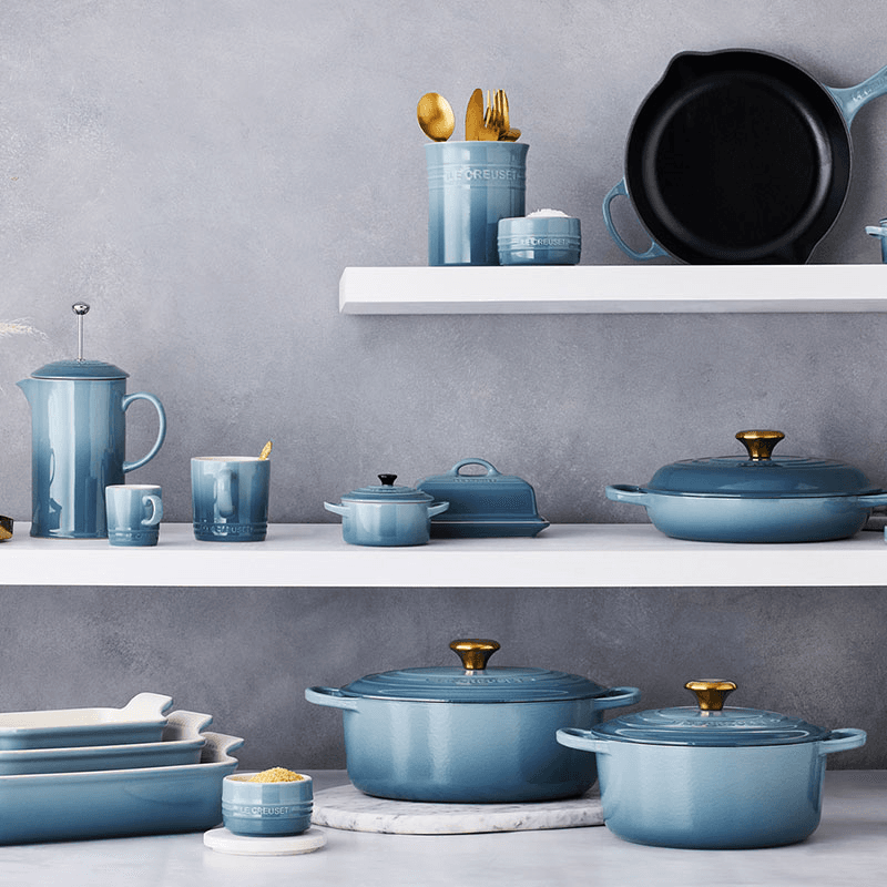 Stoneware Stackable Ramekins, 200ml, Chambray