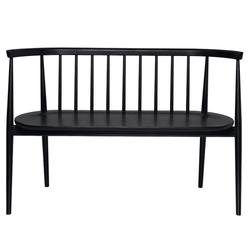 Image showing the Heritage Mordern Love Seat, Black product.