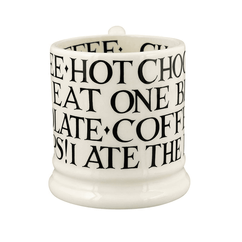 Black Toast Mug, 300ml, Cream