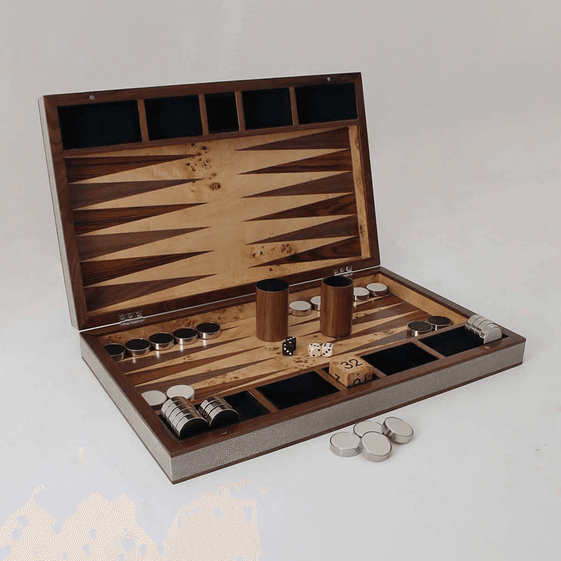 Backgammon Board, 54 x 34cm, Barley Shagreen