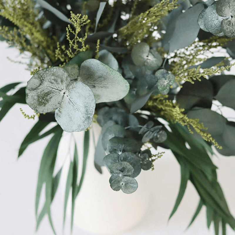 Hand-Tied Large Bouquet, Greenery & Neutrals, Matcha