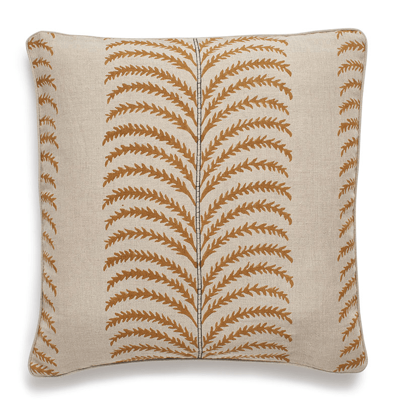 Areca Cushion Cover, 56 x 56cm, Mustard