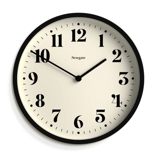 Image showing the Number Four Wall Clock, D30cm, Black product.