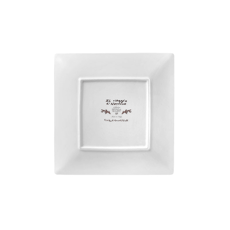 Il Viaggio Di Nettuno Squared Dessert Plate, 21cm, Pink