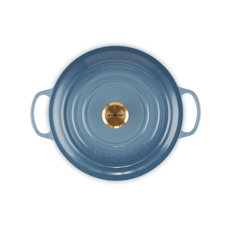 Signature Cast Iron Round Casserole, 28cm, Chambray