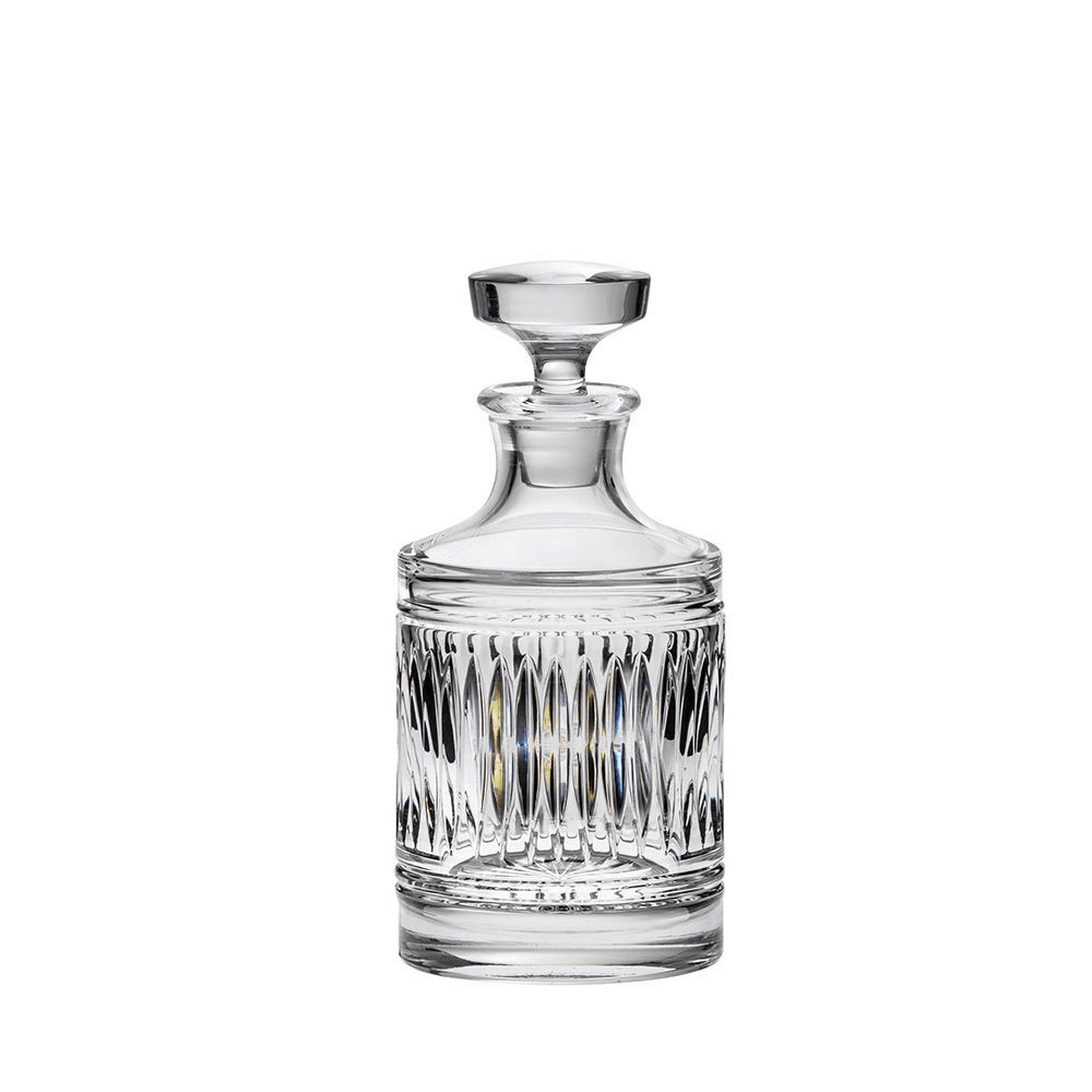 Art Deco Single Malt Round Spirit Decanter, 500ml, Clear