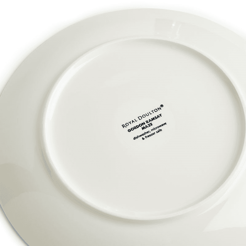 Gordon Ramsay Maze Denim Line Set of 4 Plates, D22cm, White