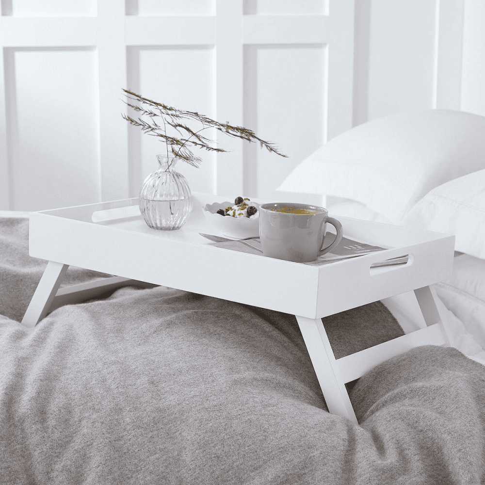 Breakfast in Bed Tray, Matte White