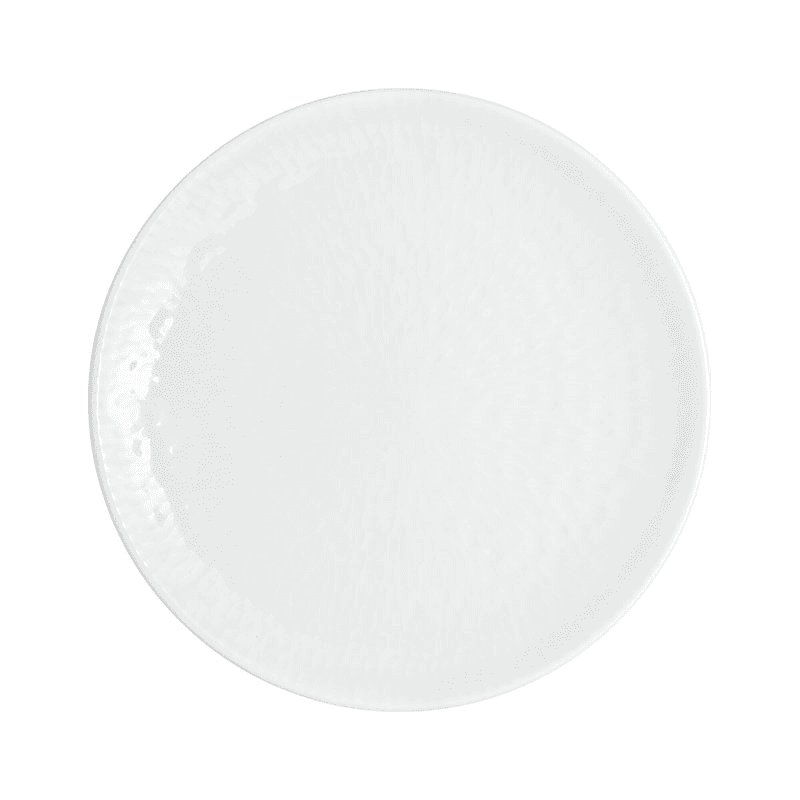 Carve White Small Plate, D17.5cm