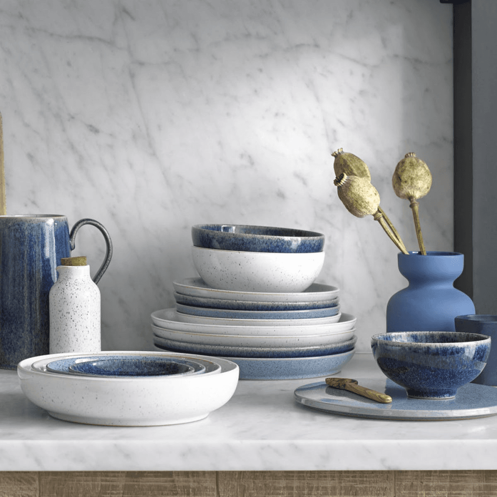 Studio Blue Set of 4 Coupe Plates, D21cm