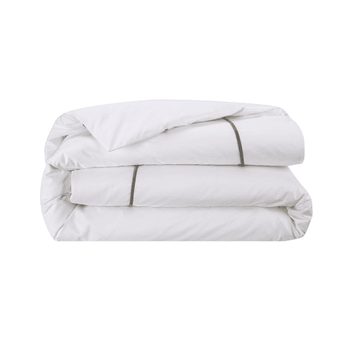 Image showing the Athena - 500 Thread Count Cotton Percale King duvet cover, 240 x 220cm, Platine product.