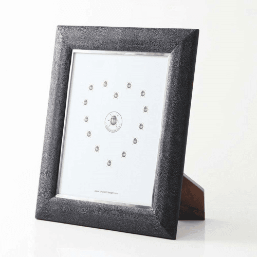 Image showing the Bella Photo  Frame, 10 x 8", Caviar Black Shagreen product.