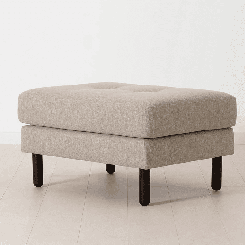 Model 04 Ottoman, Linen Pumice