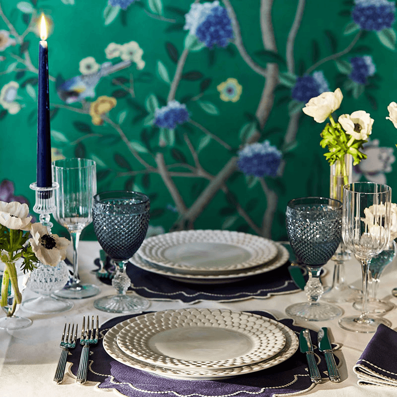 Abigail Set of 4 Placemat, D40cm, Blue