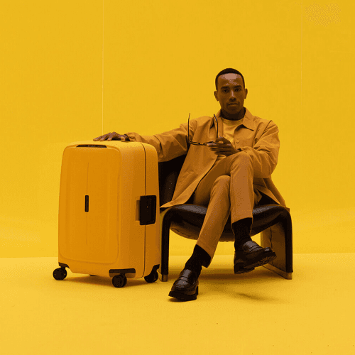 Image showing the Essens Suitcase, H75 x L52 x W33cm, Radiant Yellow product.