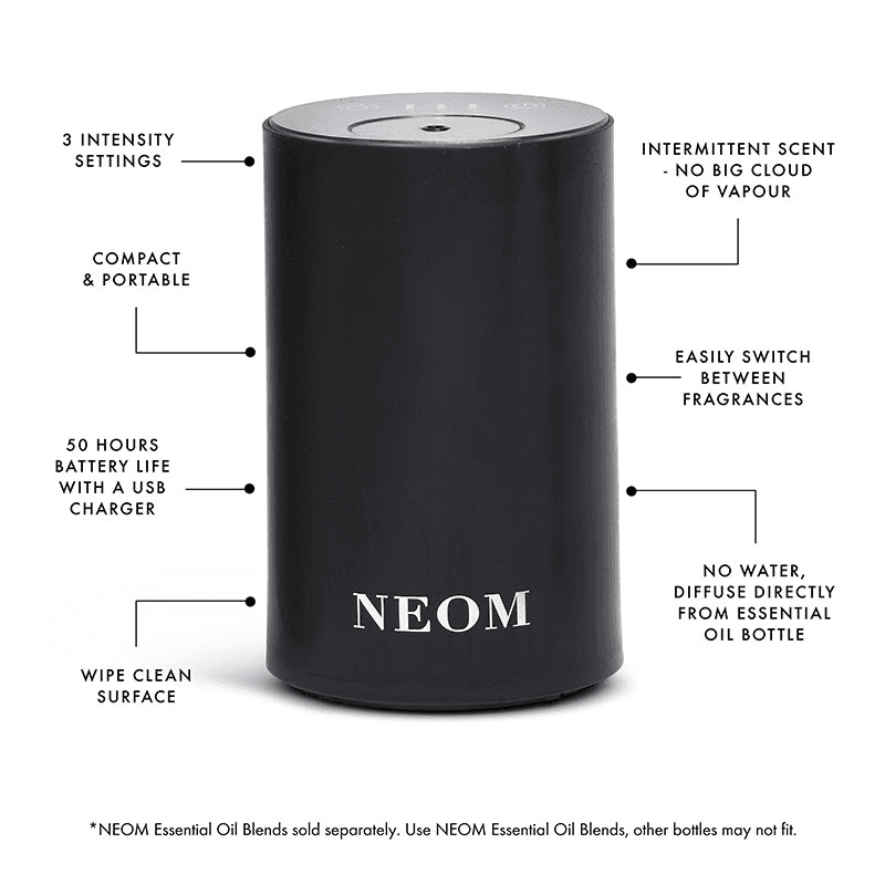 Wellbeing Pod Mini Essential Oil Diffuser, Black