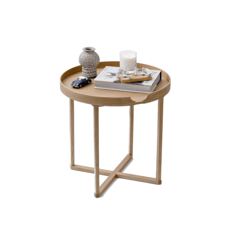 Image showing the Damien Round table, H45 x W45 x D45cm, Oak product.