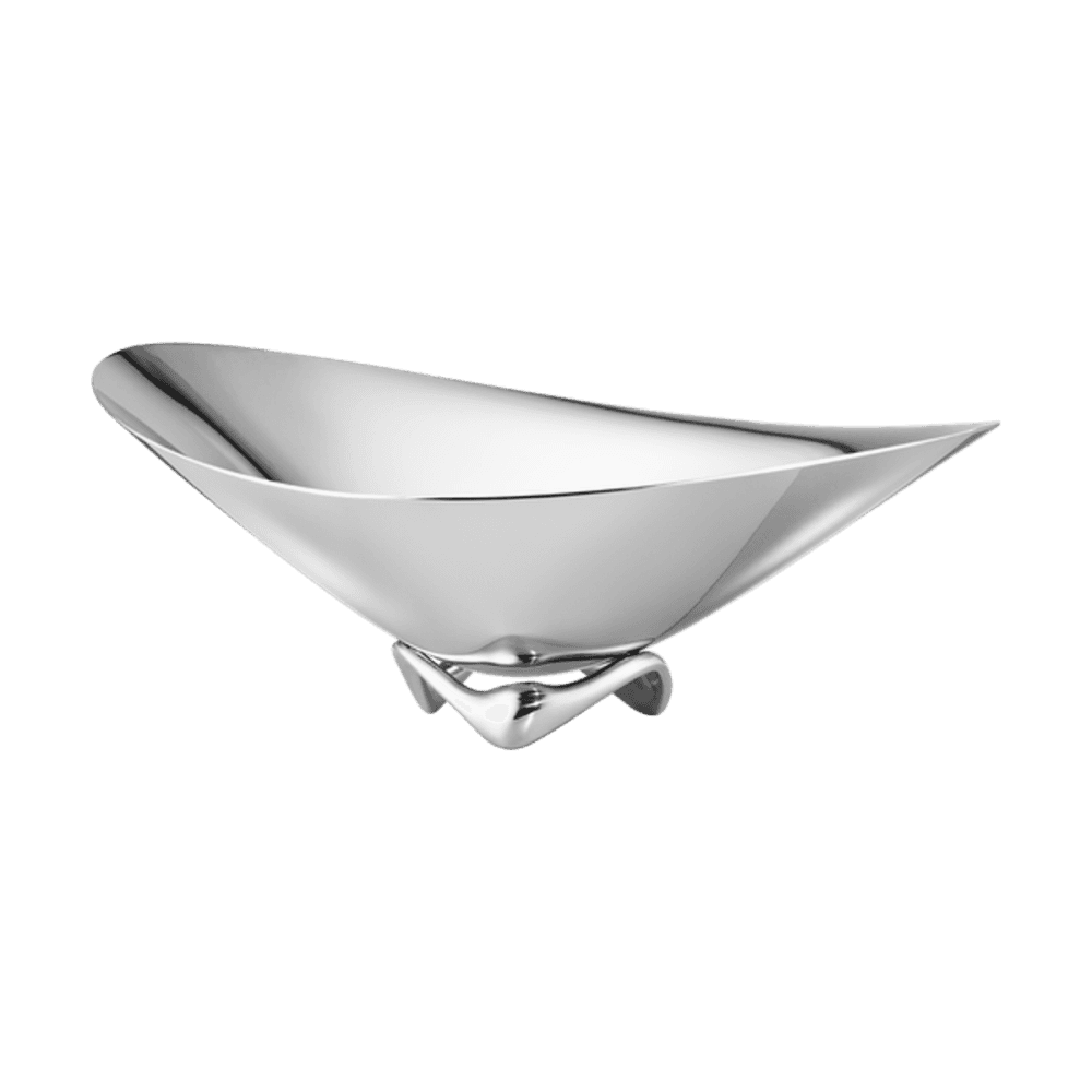 Henning Koppel Wave bowl, H12.5 x D31cm, Silver