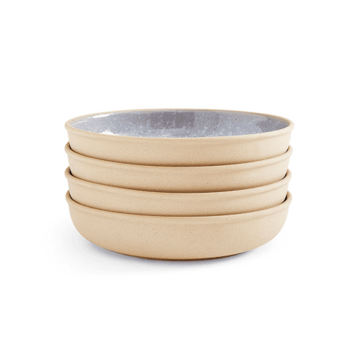 Image showing the Minerals Set of 4 Low Bowls, D22cm, Aqua product.