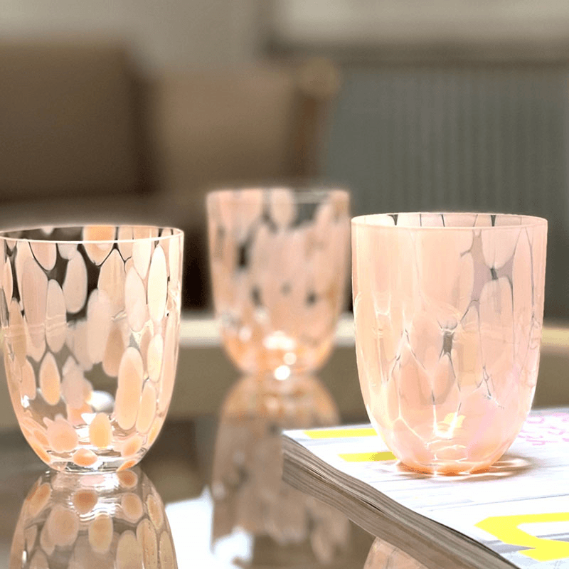 Big Confetti Set of 6 Tumblers, 200ml, Peach