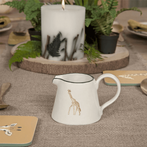 Image showing the Giraffe Stoneware Mini Jiug, 150ml, Cream product.