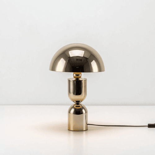 Image showing the Dome Mushroom Table Lamp, H39cm, Brass product.
