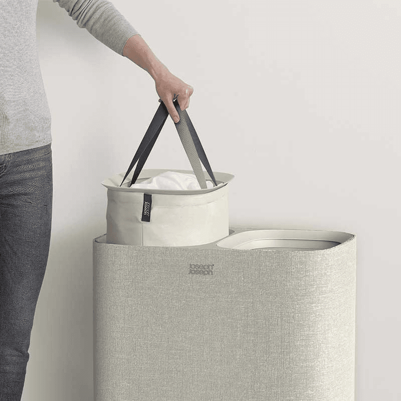 Tota Laundry Separation Basket, 90L, Ecru