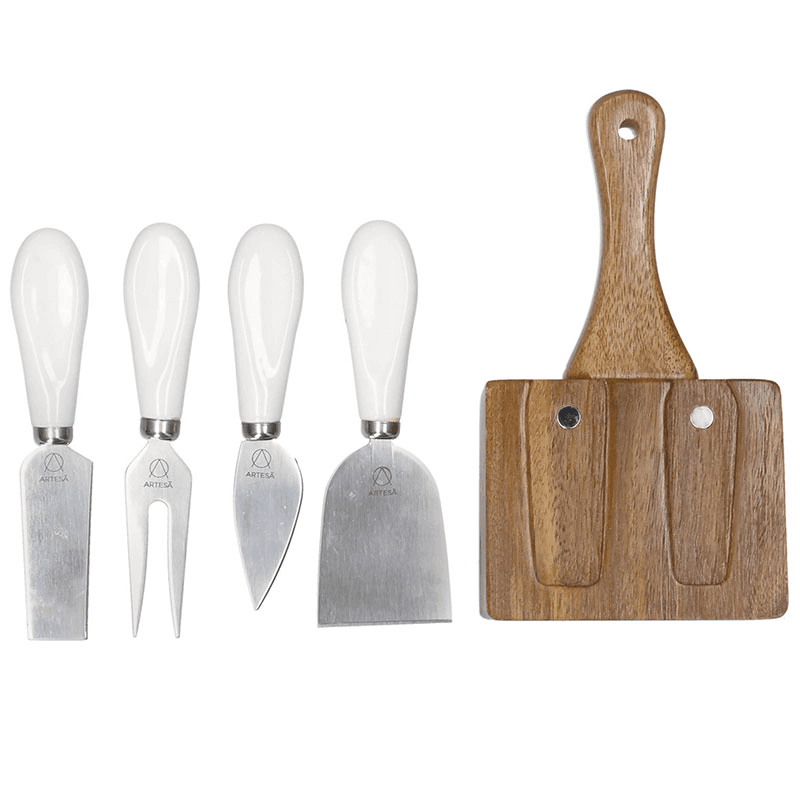 Cheese knife set, Wood/Stainless Steel