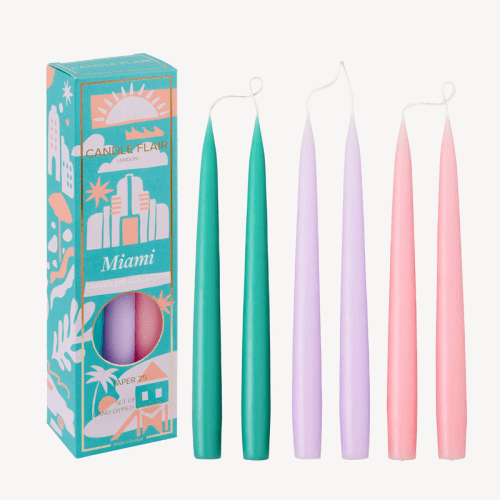 Image showing the Travellers Collection set of 6 candles, H25cm, Miami product.
