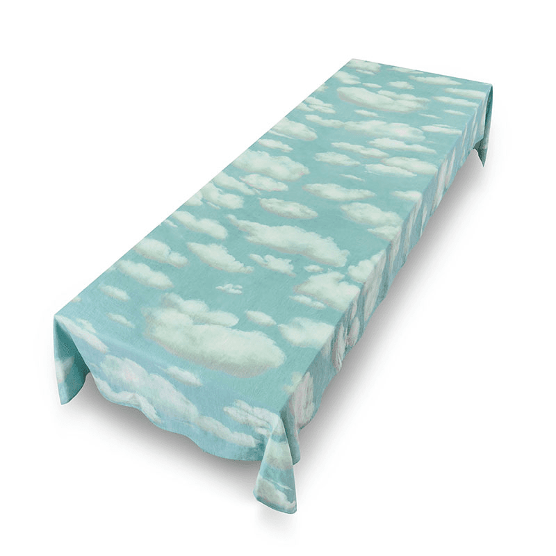 'Nuages' Linen Tablecloth, 300cm x 165cm, Blue