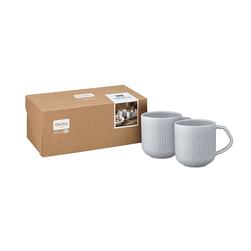 Arc Set of 2 Large Mugs, 400ml, Grey