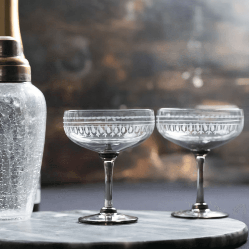 Image showing the Ovals Set of 4 Cocktail Glasses, 210ml, Smoky product.