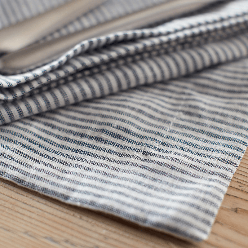 Sid Stripe Set of 2 Placemats, 35 x 50cm, French Blue