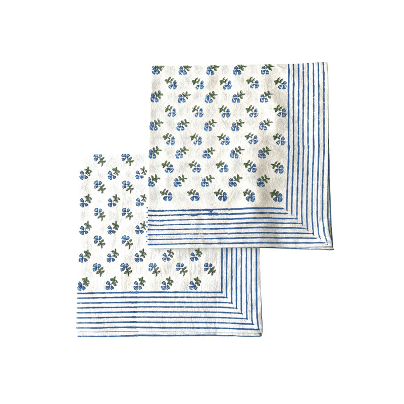 Ditsy Set of 4 Napkins, 45 x 45cm, Blue