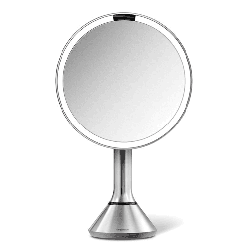 Image showing the Sensor Mirror with Touch-Control Brightness, D20cm, Brushed Stainless Steel product.