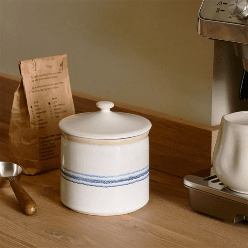 Image showing the Melbury Small Storage Jar, H12cm, Blue product.