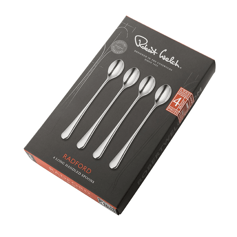 Radford Set of 4 Long Handled Spoon, Stainless Steel