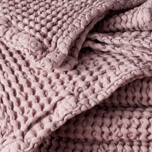 Image showing the Cotton Waffle Towel, Bath Sheet, Vintage Rose product.