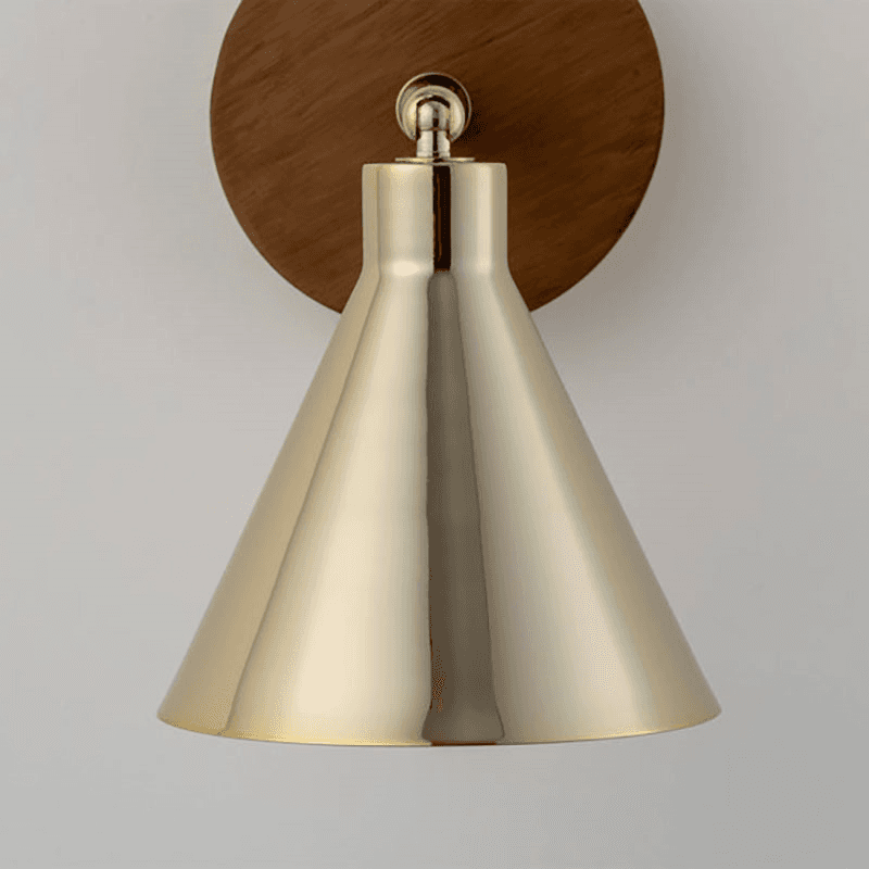 Cone Wall Light, H13.5cm, Brass