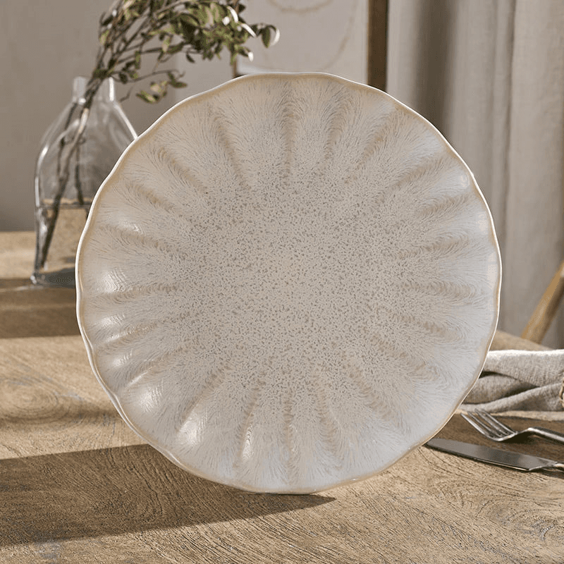 Aruvi Dinner Plate, D27.5cm, Cream