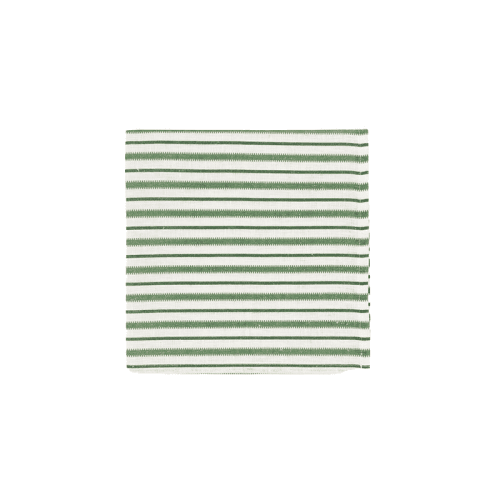Image showing the Victoria Striped Linen Napkin, 50cm, Fir Green product.
