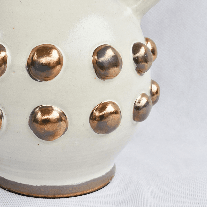 Carnival Collection Zebedee Hand Thrown Ceramic Table Lamp Base Only, Bronze Lustre
