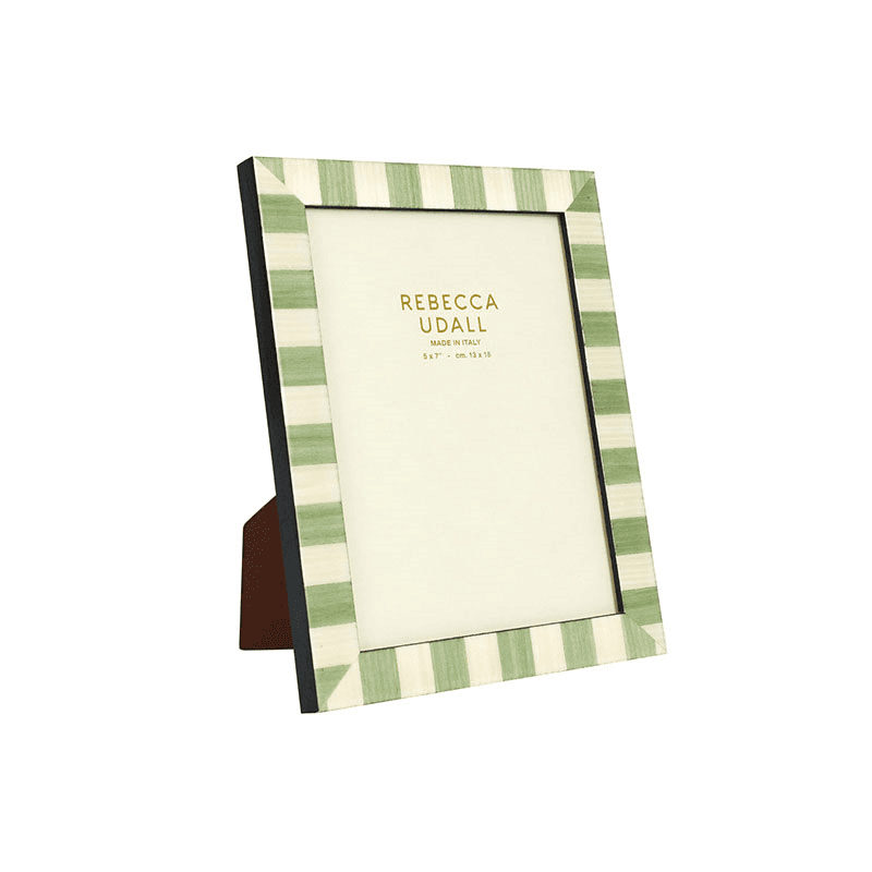 Delilah Stripe Photo Frame, 5x7", Pistachio