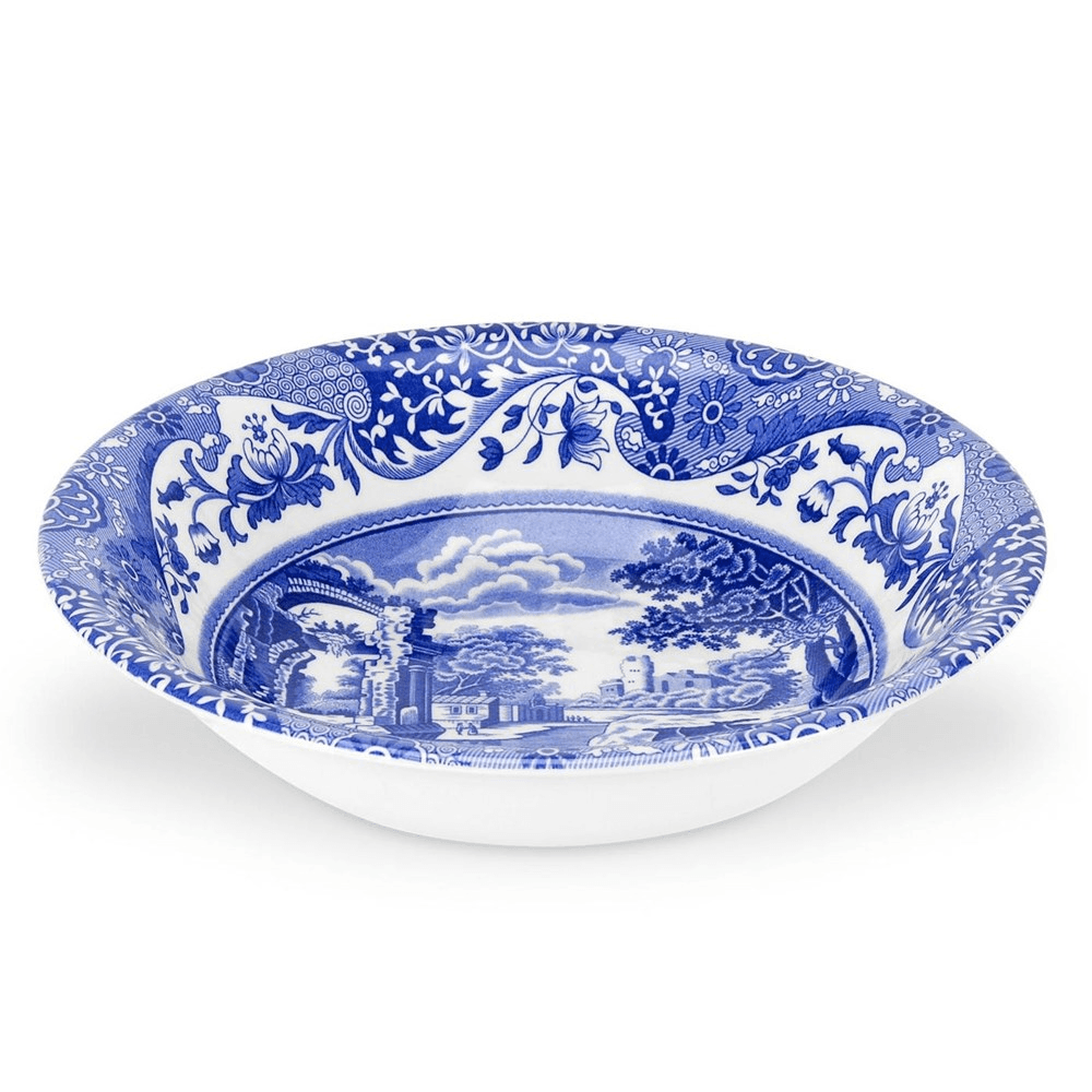 Blue Italian Set of 4 cereal bowls, 20cm
