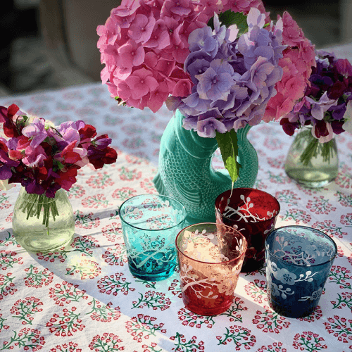 Image showing the Periwinkle Tablecloth, 170 x 270cm, Pink product.
